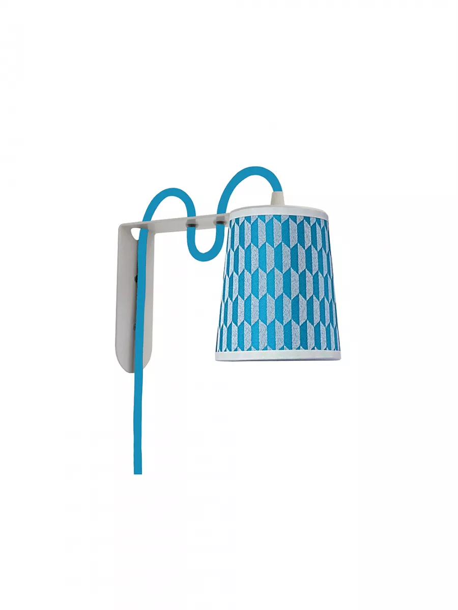 Wall lamp Lightbook - Damier Blue - Designheure