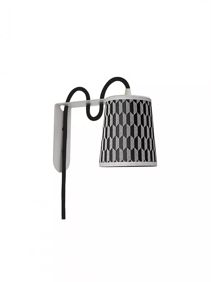 Wall lamp Lightbook - Damier Black - Designheure