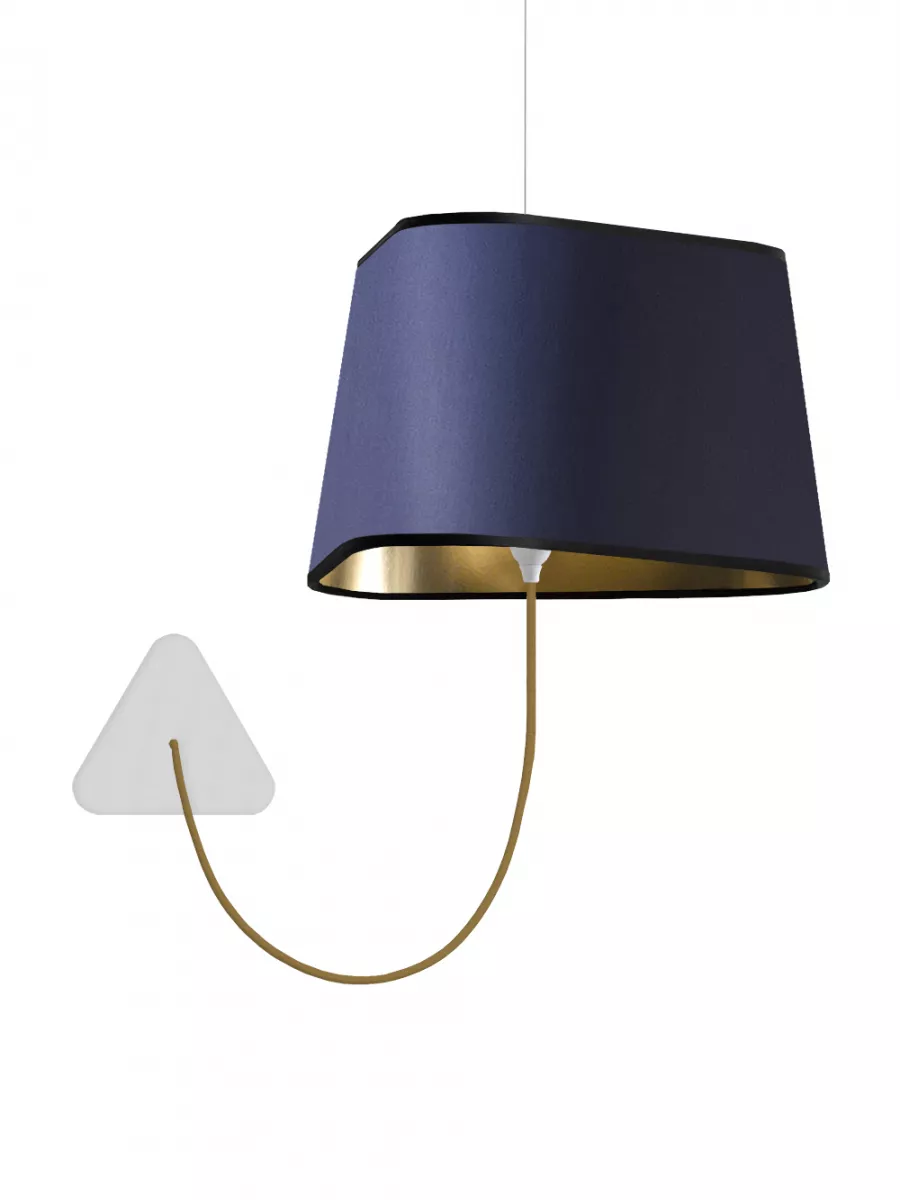 Pendant wall lamp Grand Nuage - Navy blue and Gold - Designheure