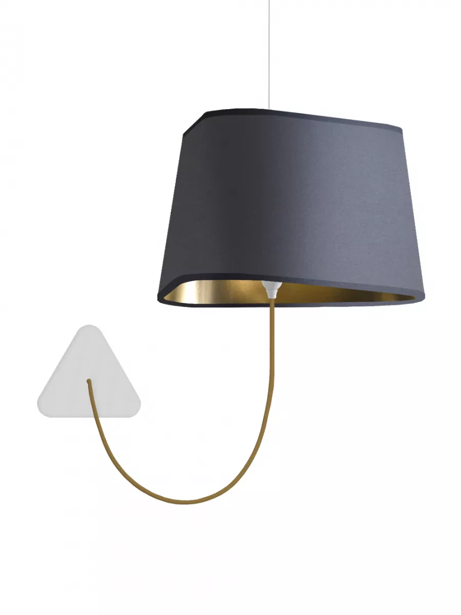 Pendant wall lamp Grand Nuage - Grey and Gold - Designheure