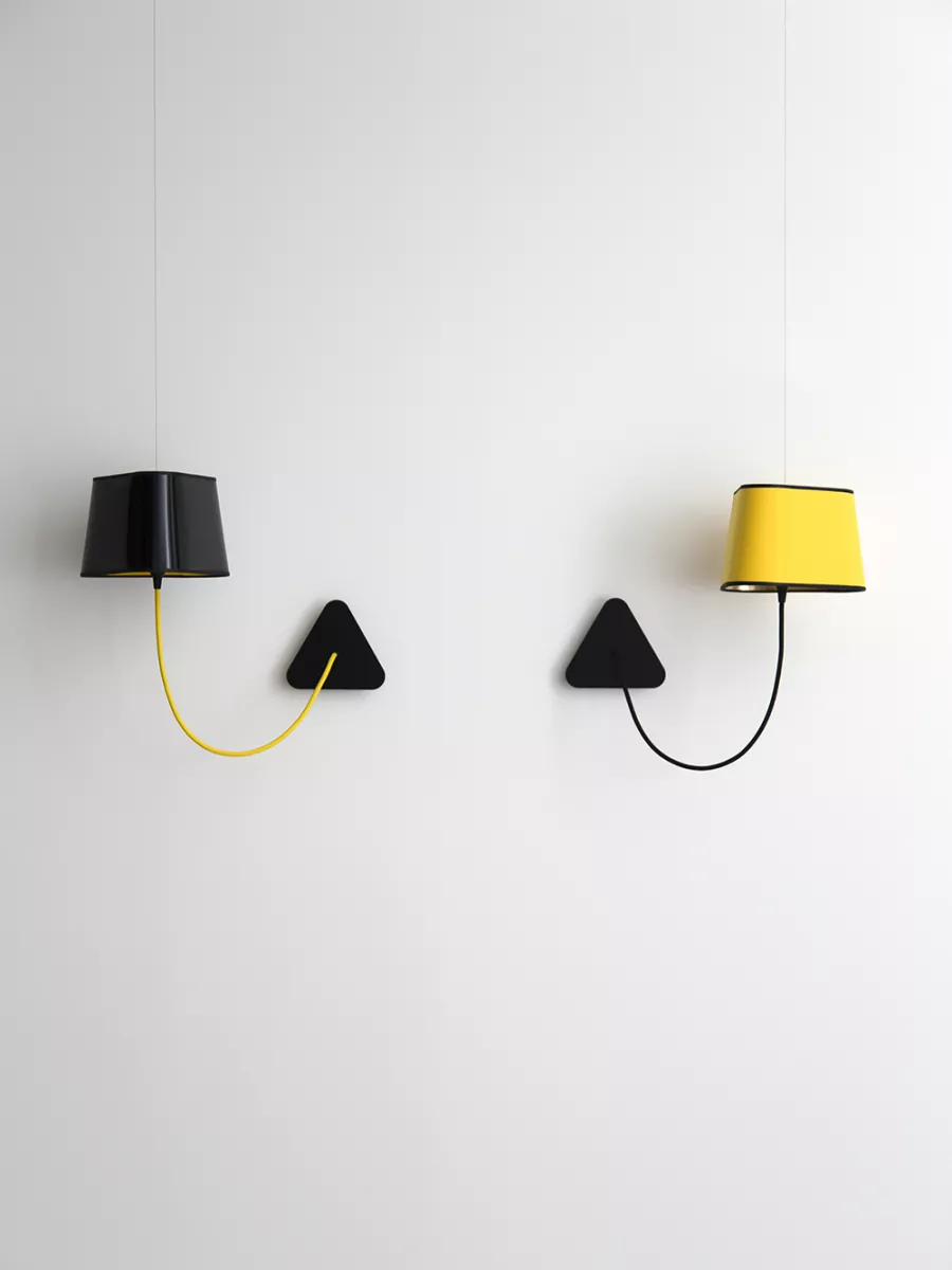 Pendant wall lamp Petit Nuage - Yellow and Gold - Designheure