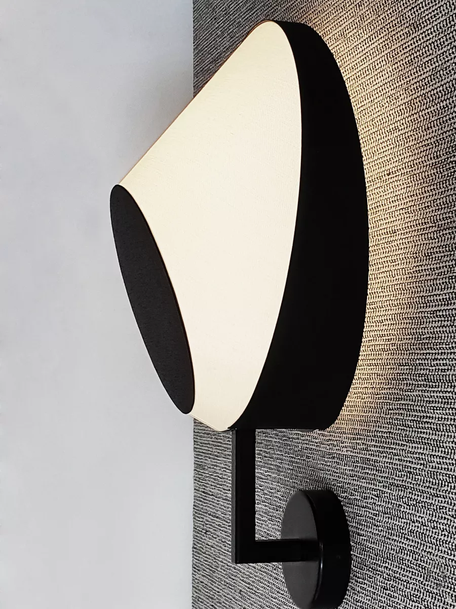 Wall lamp Petit demi Reef - White and Black - Designheure