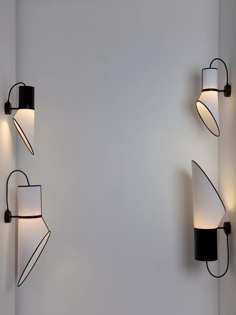 Wall lamp Petit Cargo - White with black cylinder - Designheure