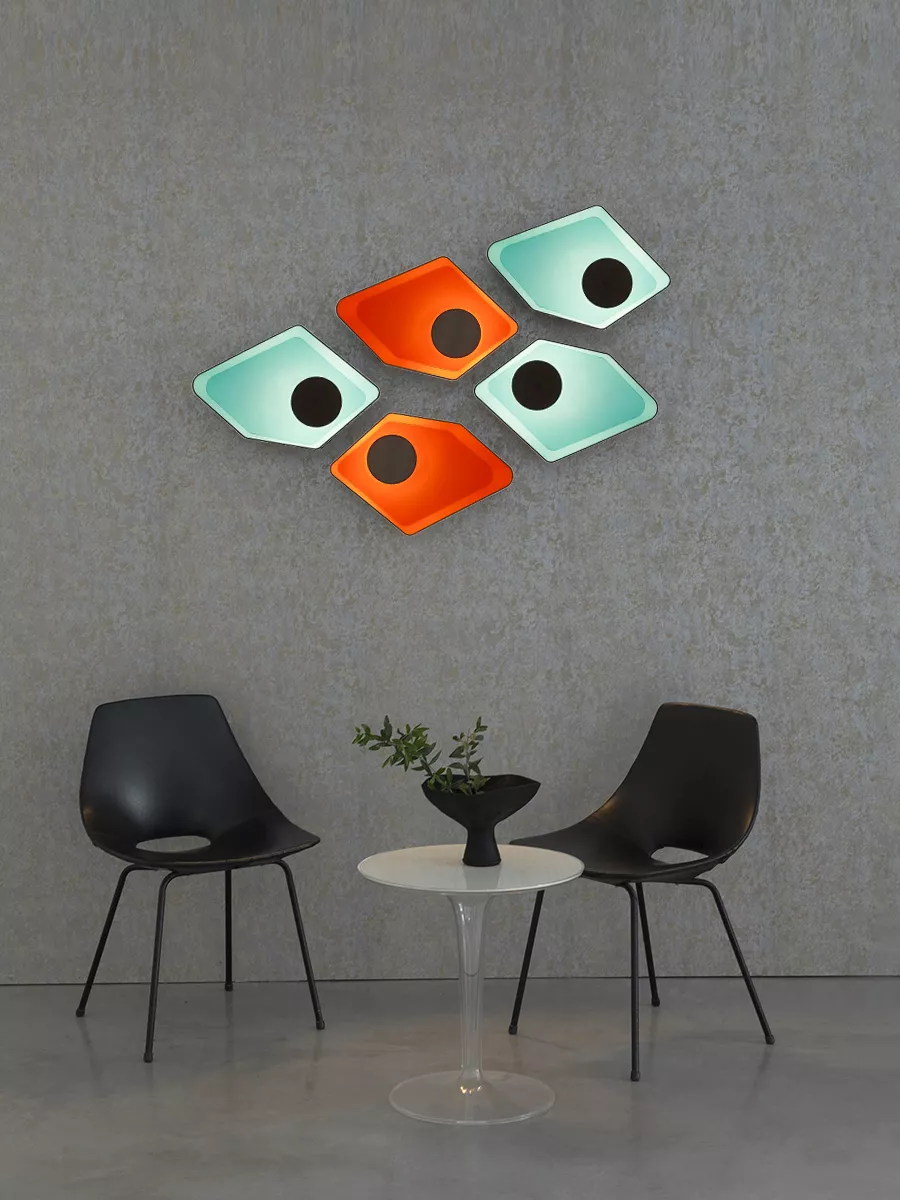Wall lamp Baby Nénuphar - Brown / Turquoise - Designheure