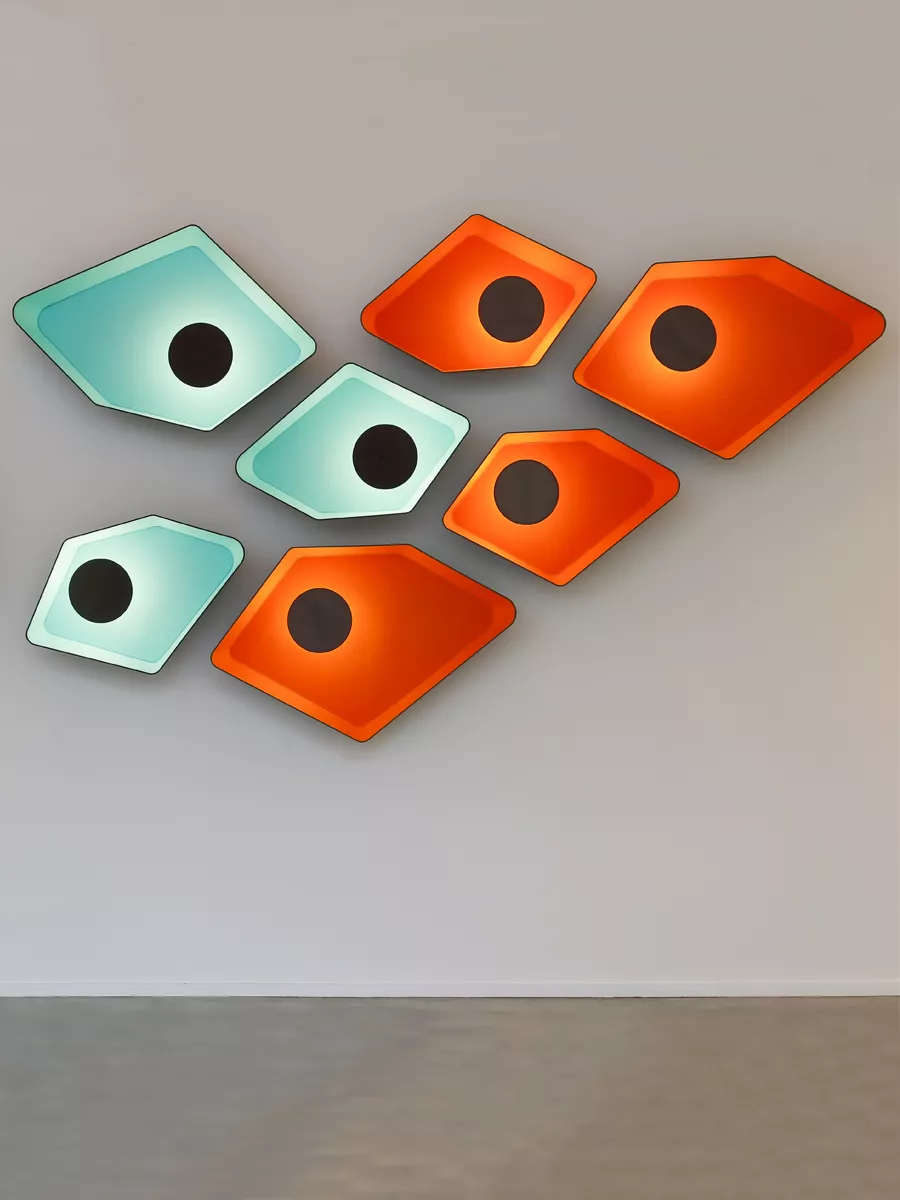 Wall lamp Grand Nénuphar LED system - Grey / Orange - Designheure