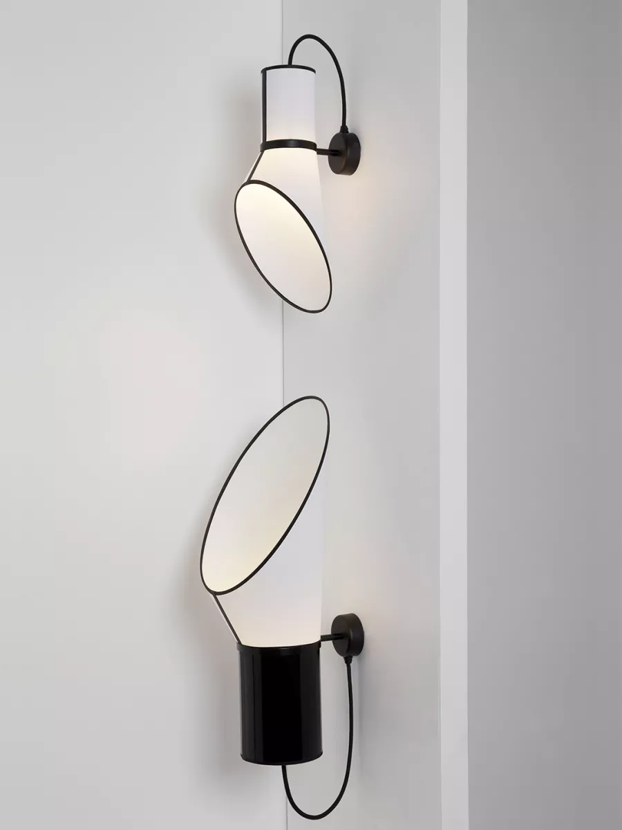 Wall lamp Petit Cargo - White with black cylinder - Designheure