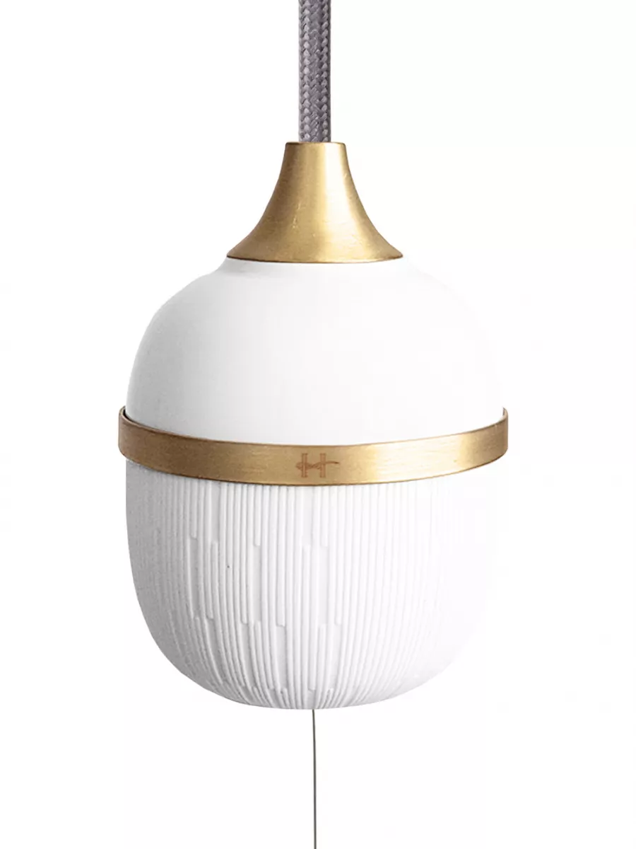 Pendant wall lamp Duo Moyen Fleur de Kaolin - Designheure