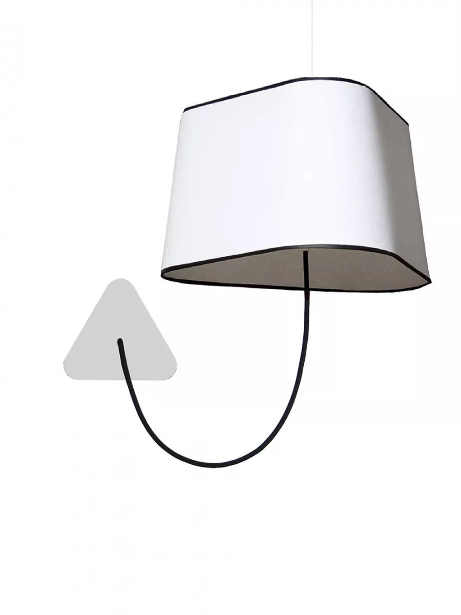 Applique Suspendue Grand Nuage - Blanc bordures Noires - Designheure