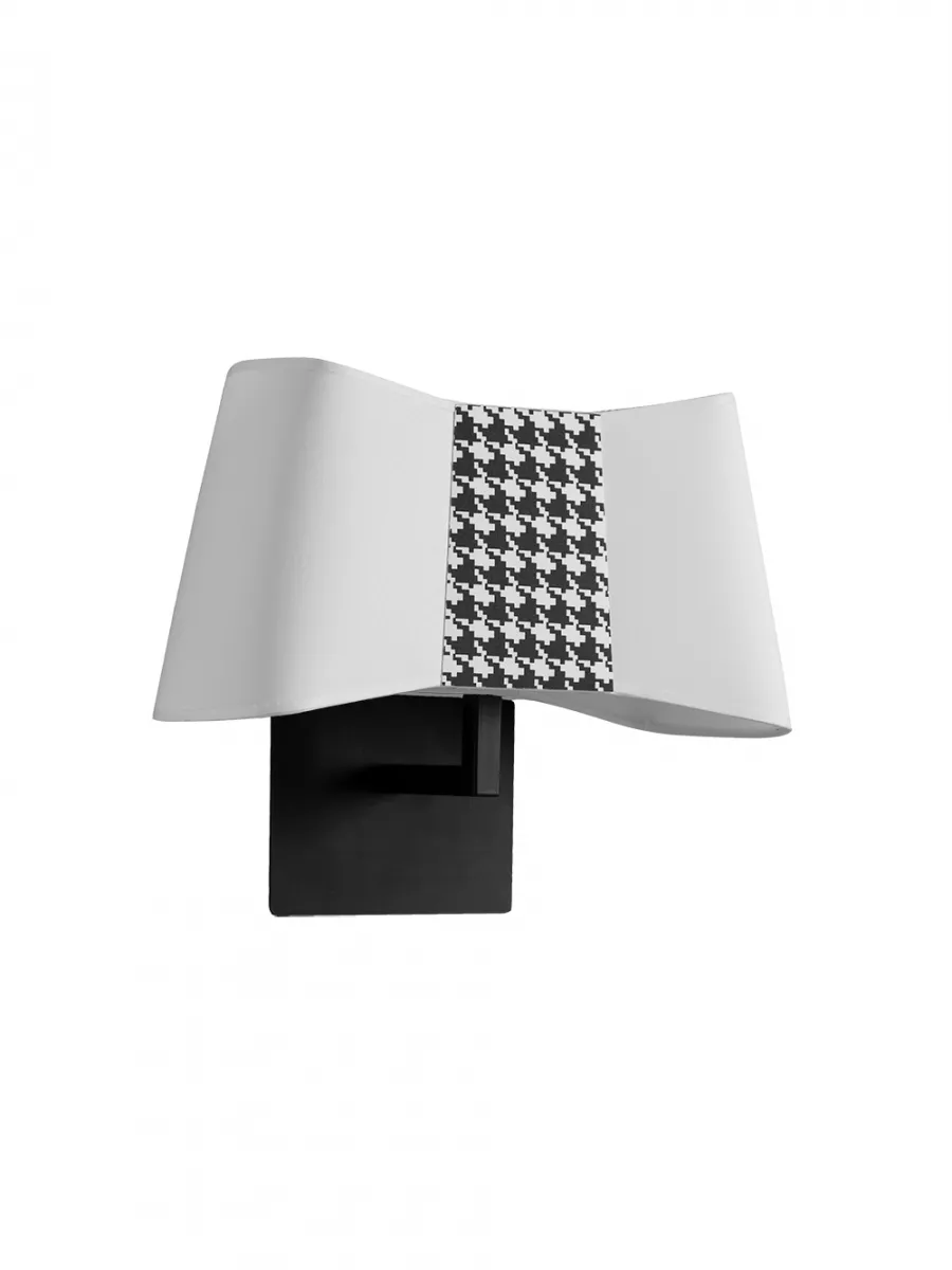 Wall lamp Petit Couture - White / Houndstooth print - Designheure