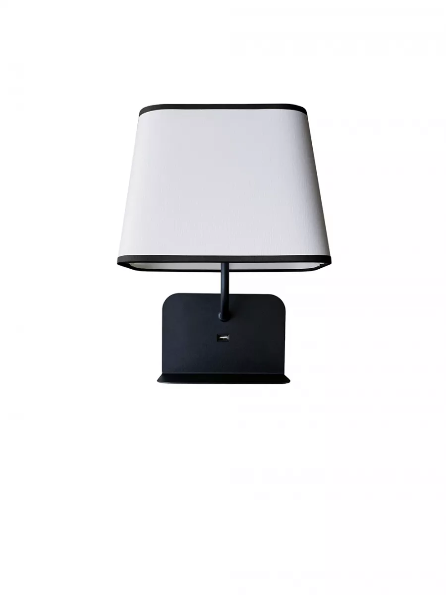 Fixed wall lamp USB Escale - White with Black border - Designheure