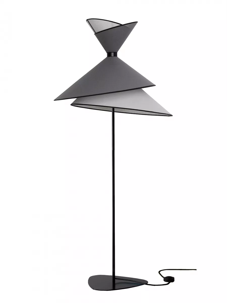 Floor lamp XL Kimono - Light grey and Medium grey - Designheure