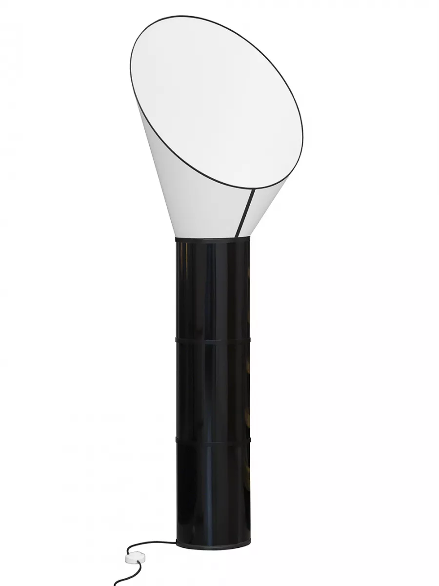 Lampadaire Grand Cargo 3 - Blanc Cylindres Noirs - Designheure