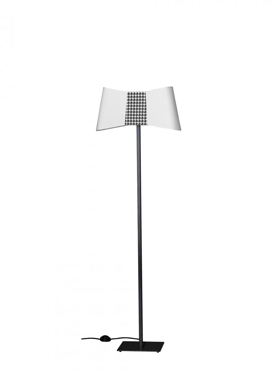 Floorlamp Grand Couture - White / Houndstooth print - Designheure