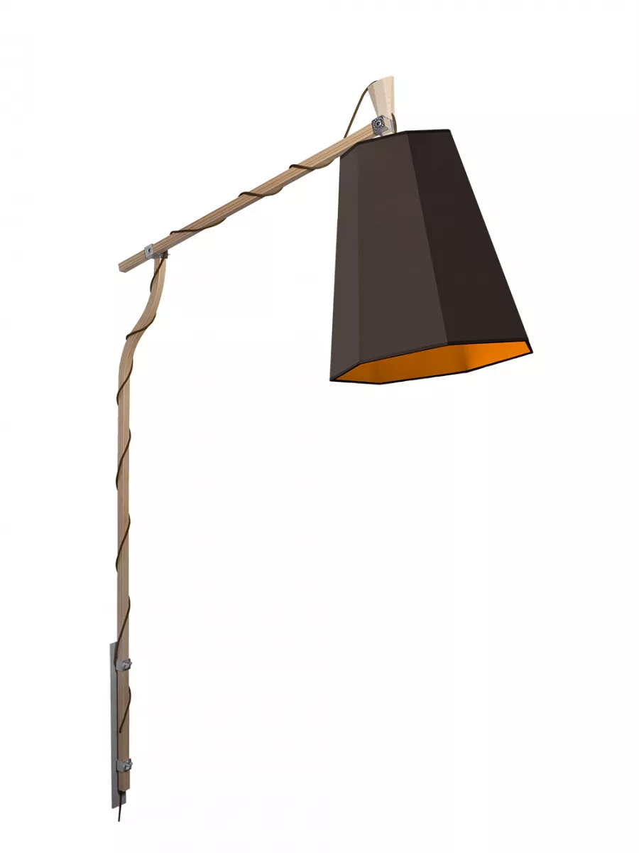 Wall floorlamp XXL LuXiole - Brown / Orange - Designheure