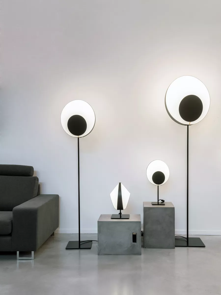 Floor lamp Large Reef - White and Black - Designheure