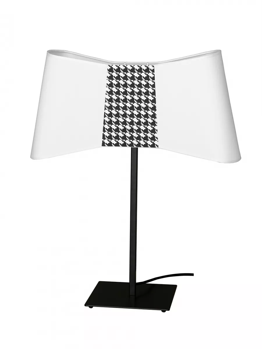 Table lamp Grand Couture - White / Houndstooth print - Designheure