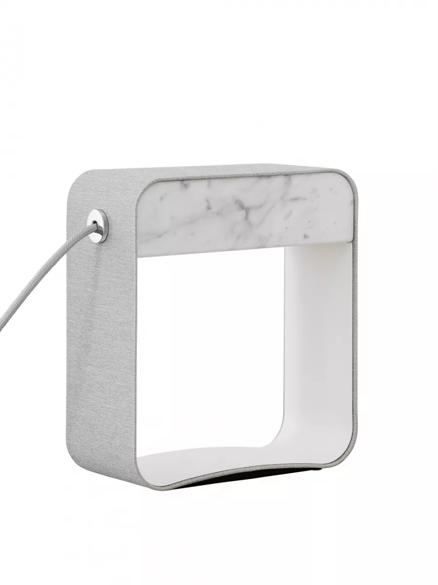 Table lamp Small Square Eau de lumière - Marble - Designheure