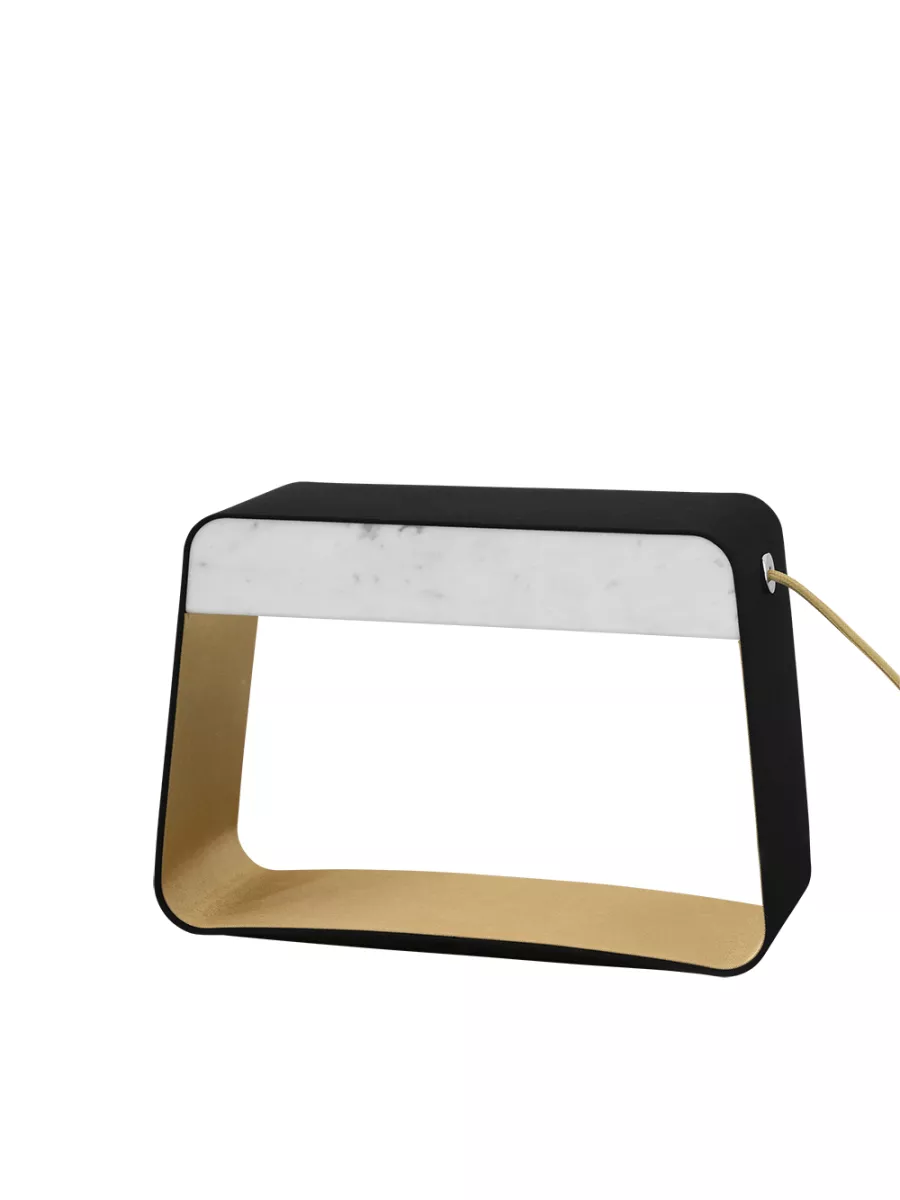 Table lamp Medium Rectangle Eau de lumière - Marble - Designheure