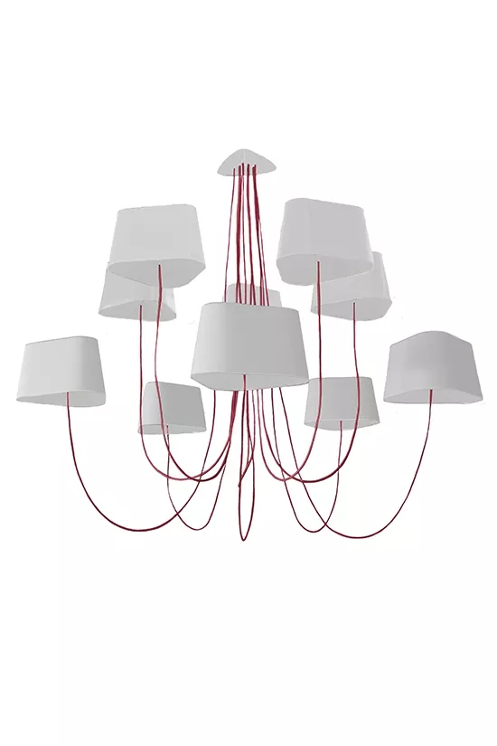 Chandelier 10 Grand Nuage - White diffusing - Designheure