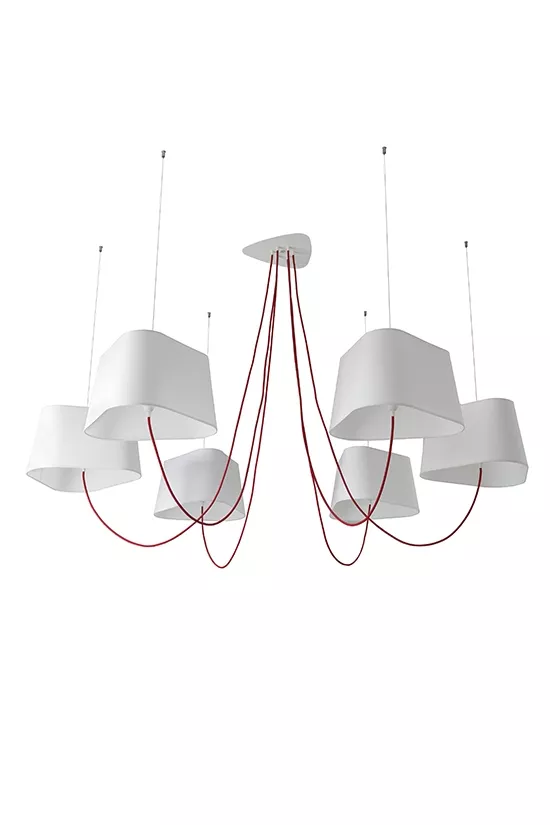 Lustre 6 Grand Nuage - Blanc Diffusant - Designheure