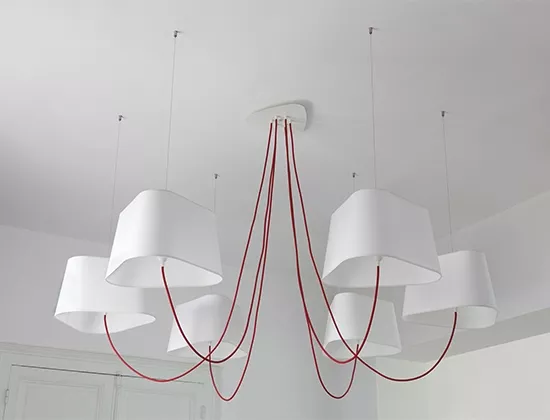 Lustre 6 Grand Nuage - Blanc Diffusant - Designheure