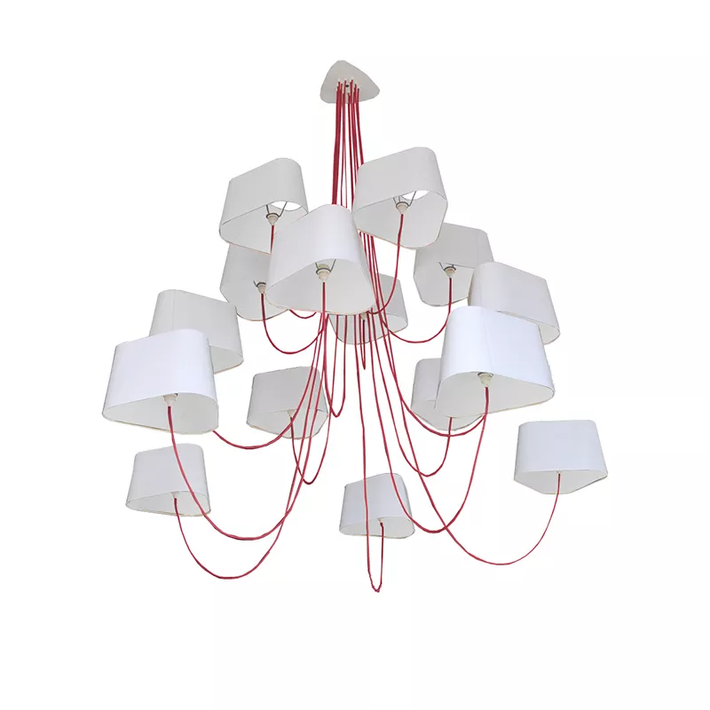 Chandelier 15 Moyen Nuage - White diffusing - Designheure