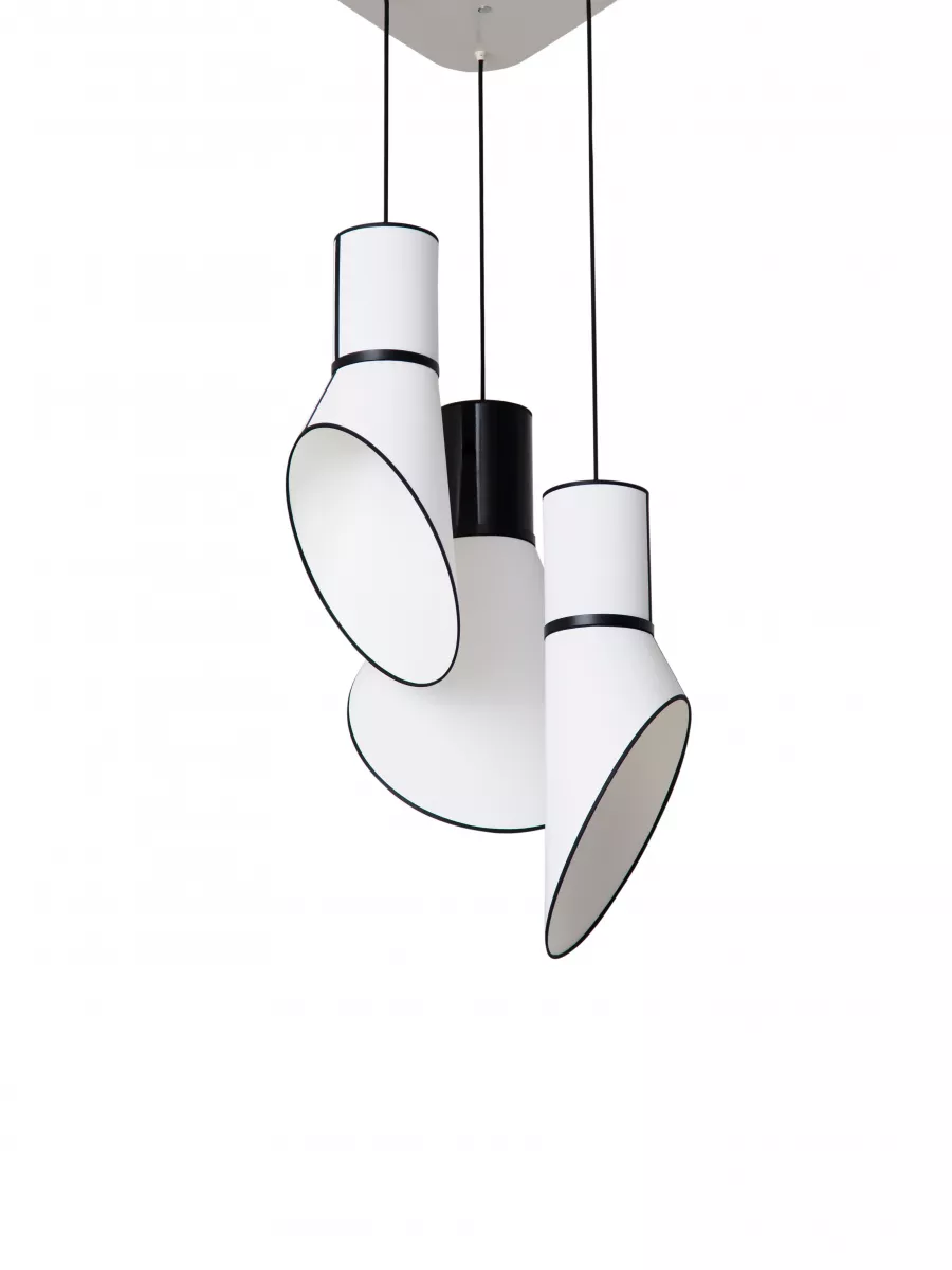 Lustre 3 Petit Cargo - Blanc Cylindres Blancs - Designheure