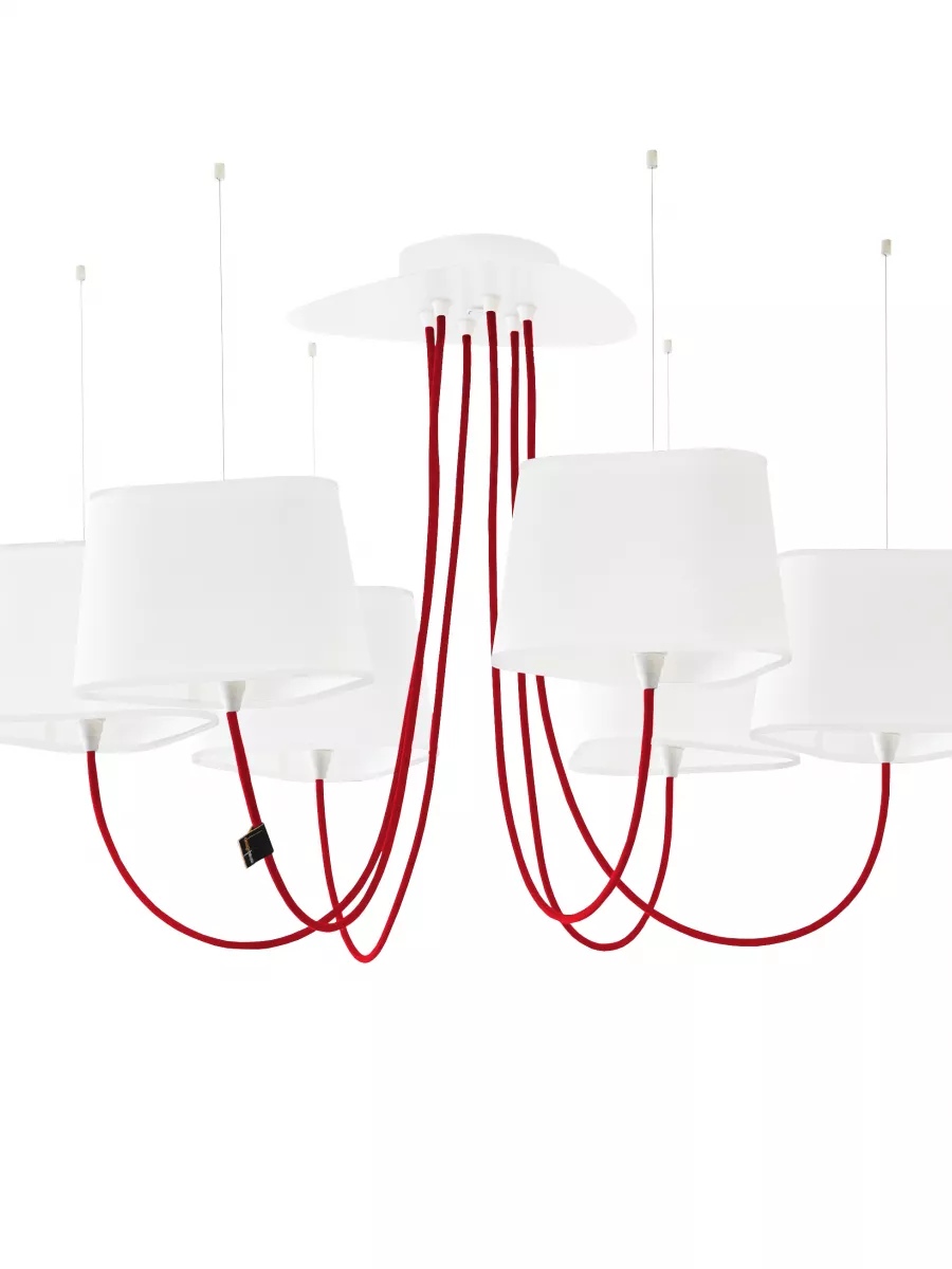 Chandelier 6 Petit Nuage - White diffusing - Designheure