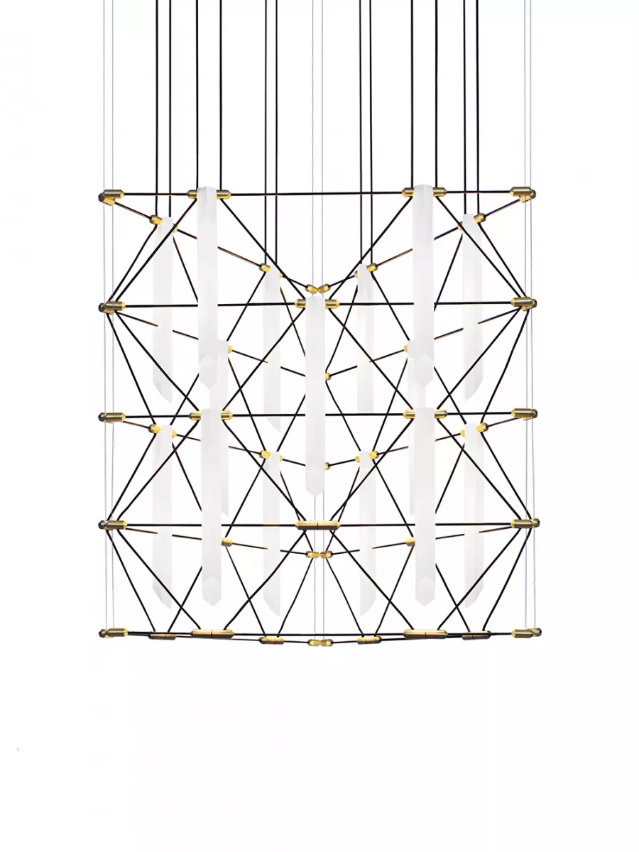 Chandelier Trio 2x2 Mozaik - White - Designheure