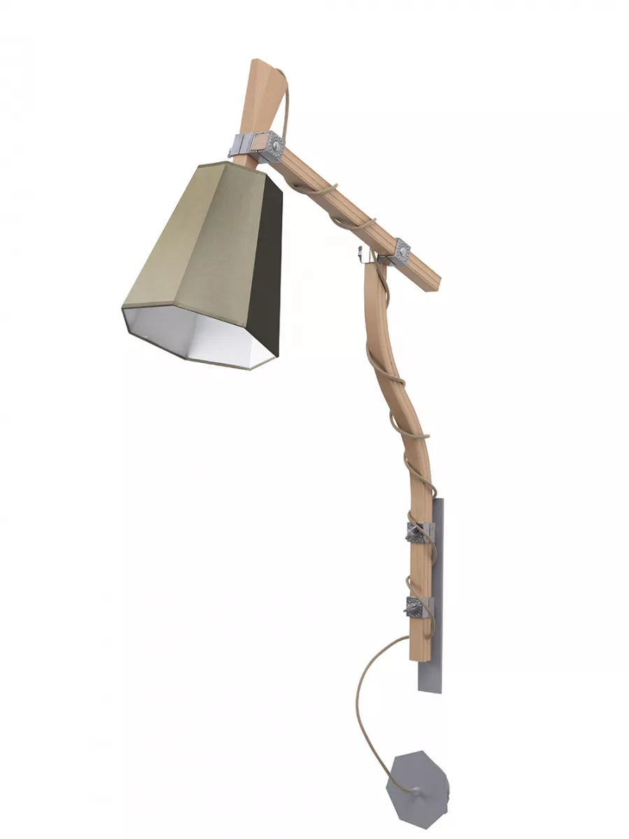 Wall Floorlamp Small LuXiole - Khaki / White - Designheure