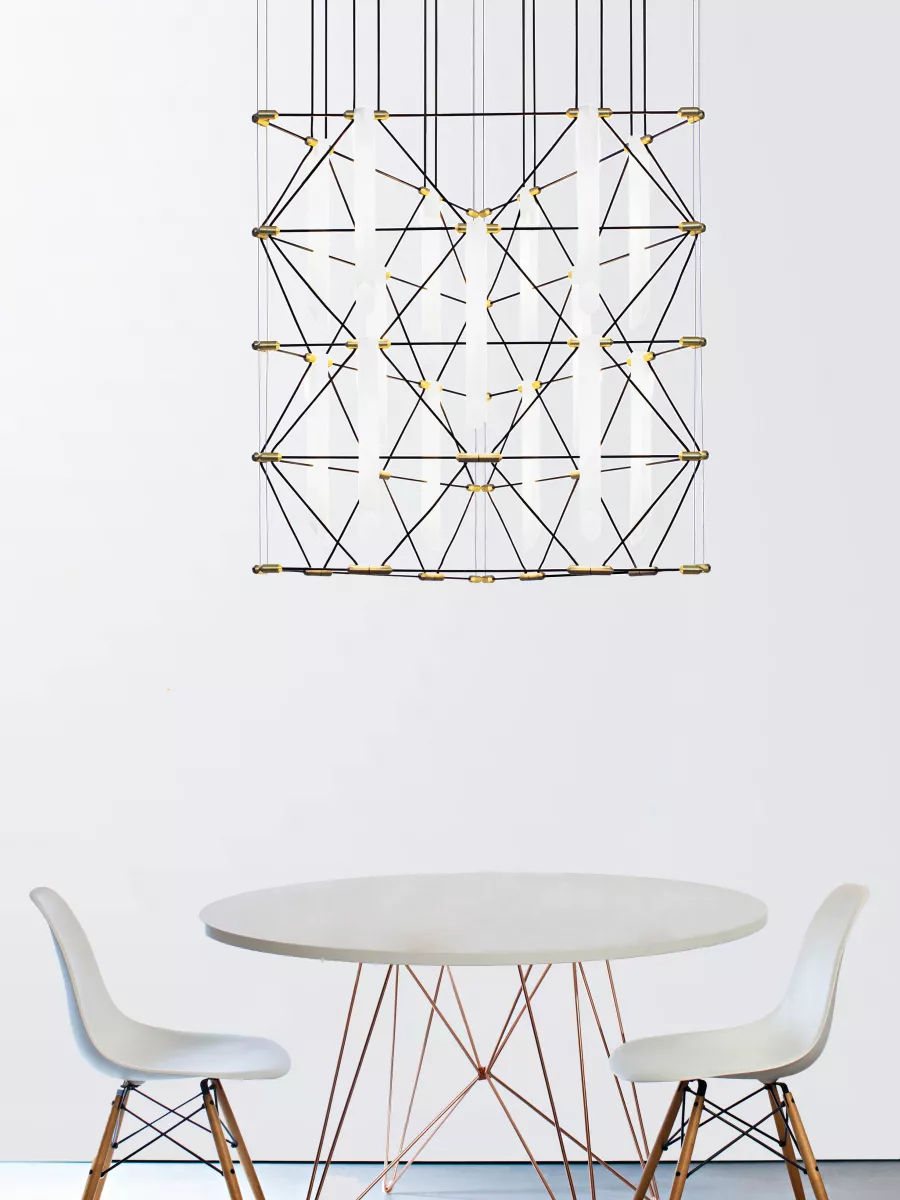 Chandelier Trio 2x2 Mozaik - White - Designheure