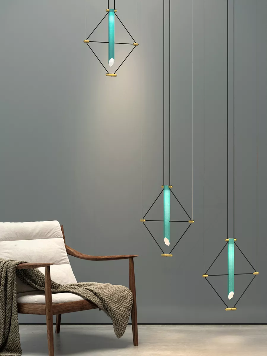 Pendant light Mozaik - Duck blue - Designheure