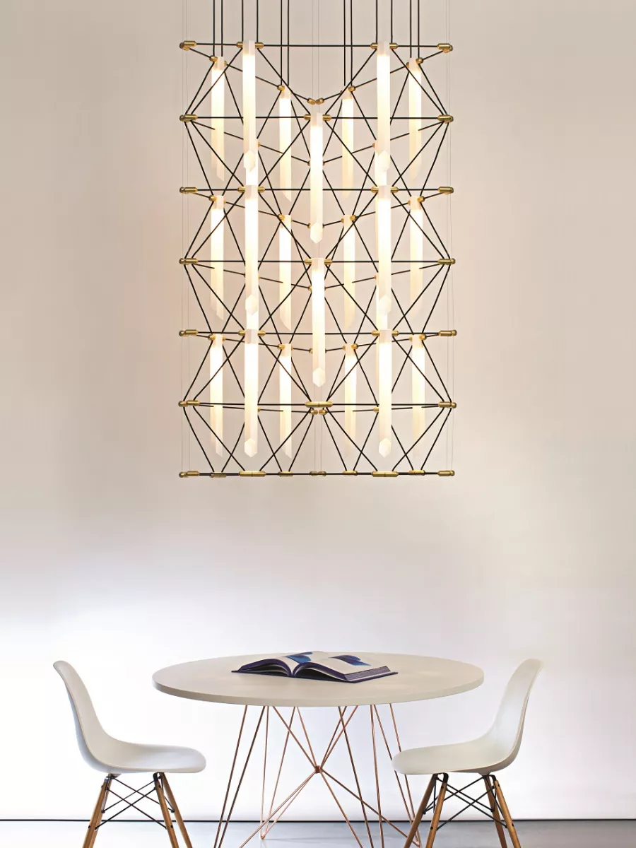 Lustre Trio 2x3 Mozaik - Blanc - Designheure