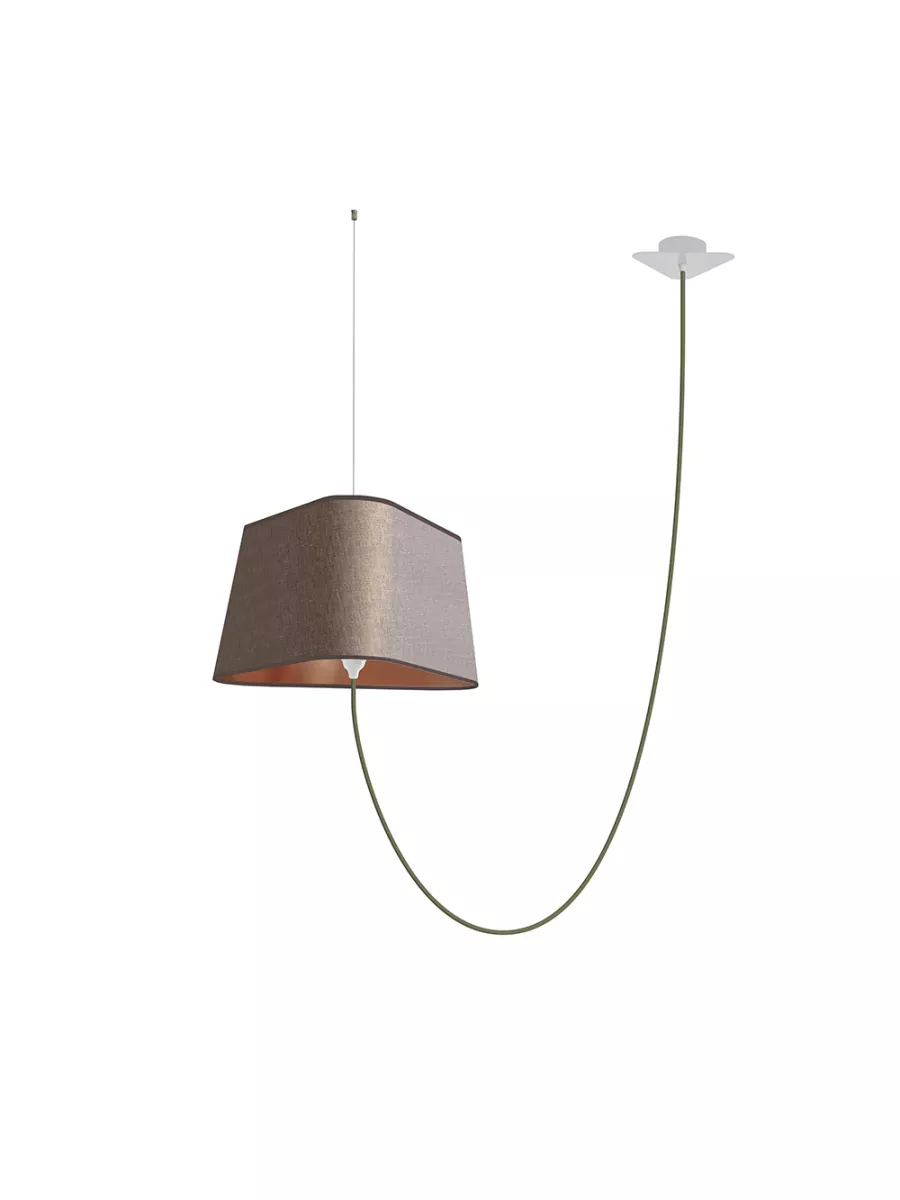 Decentered pendant light Grand Nuage - Pink copper - Designheure