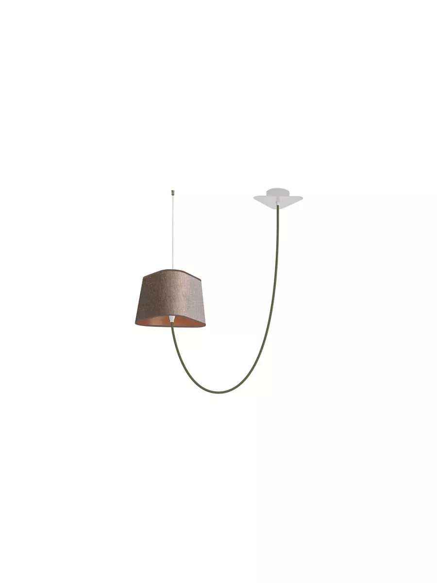 Decentered pendant light Petit Nuage - Pink copper - Designheure