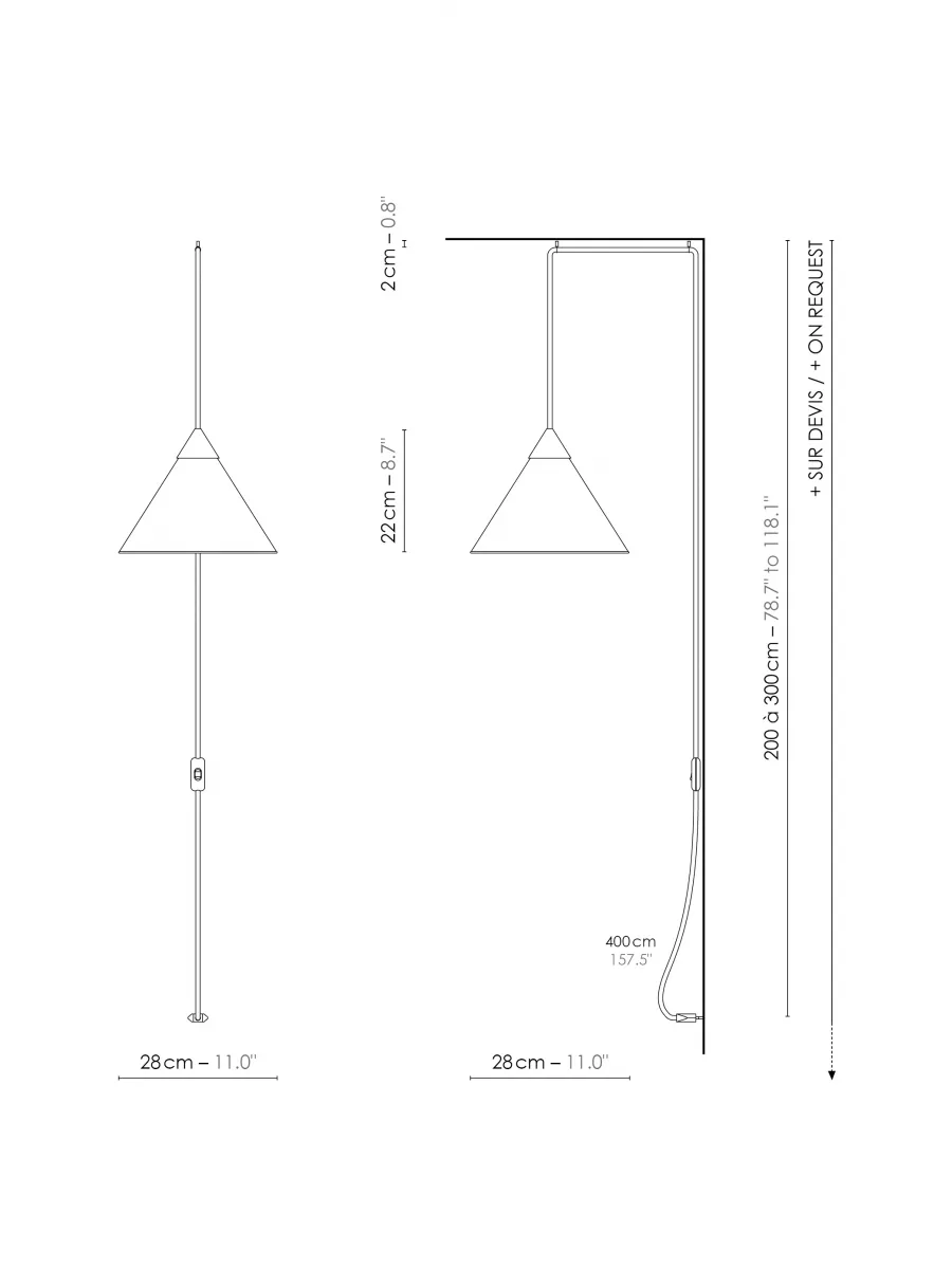 Suspension Nomade Petit Paris — Hanoï - Raphia / Tissu à motifs - Designheure