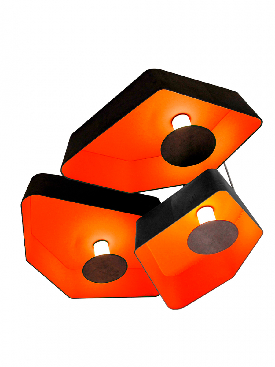 Ceiling lamp Trio Grand Nenuphar LED - Grey / Orange - Designheure