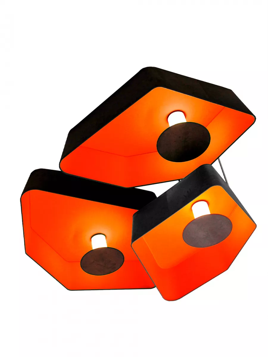 Plafonnier Trio Grand Nénuphar LED - Gris / Orange - Designheure
