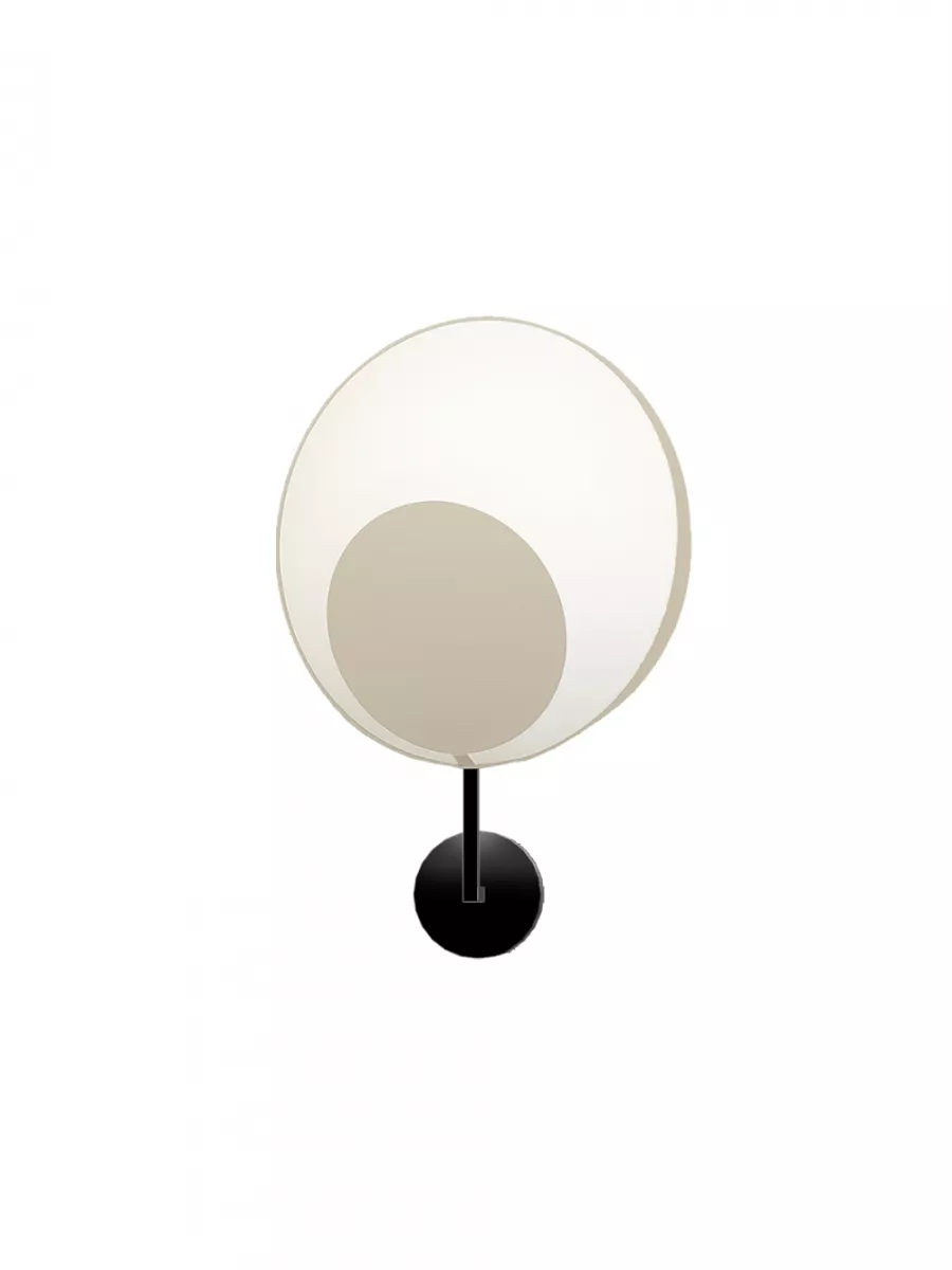 Wall lamp Petit demi Reef - White and Beige satin - Designheure