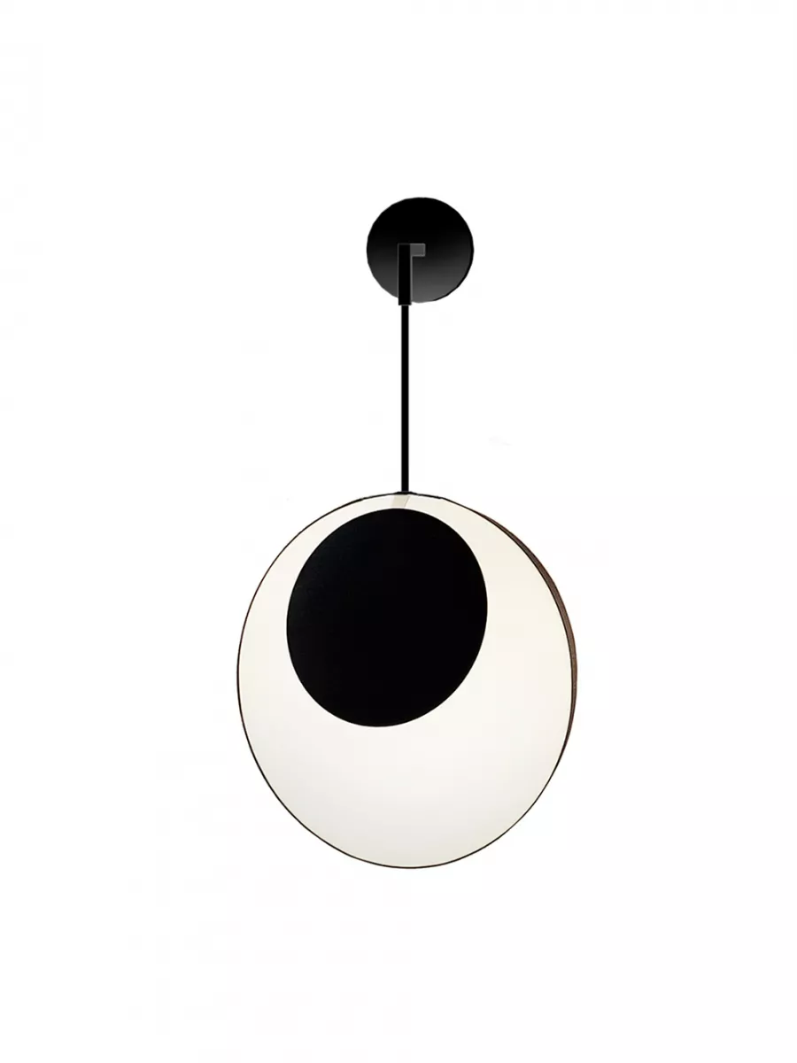 Pendant wall lamp Petit demi Reef - White and Black - Designheure