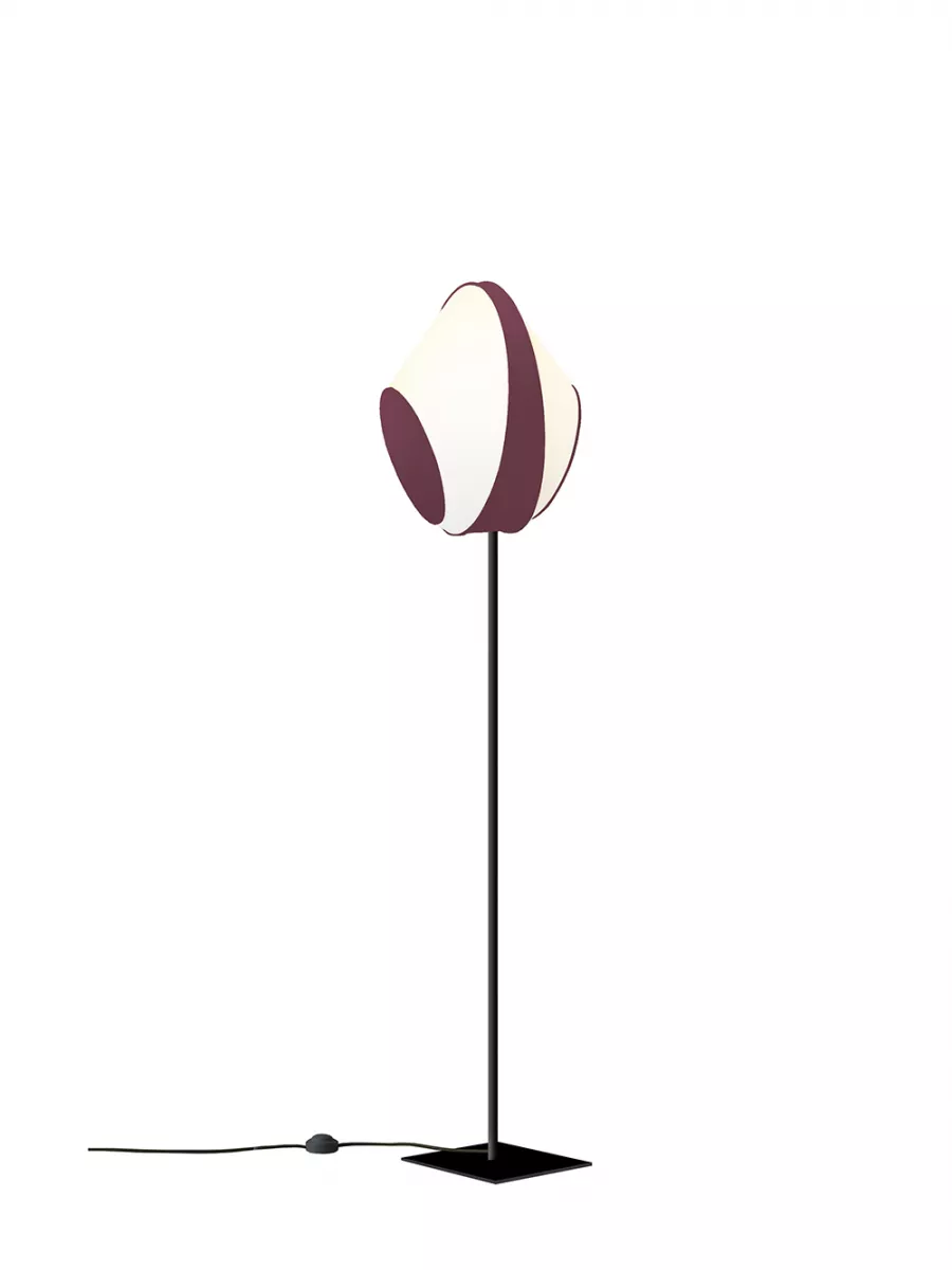 Floor lamp Moyen Reef - White and Red wine - Designheure