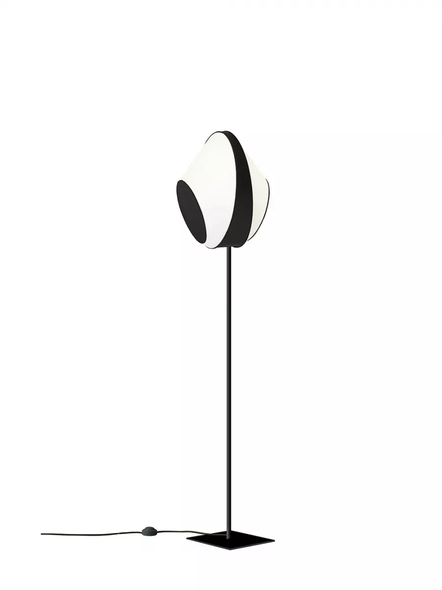 Floor lamp Moyen Reef - White and Black - Designheure