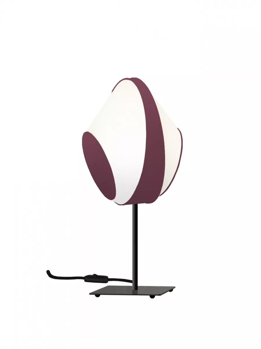 Lampe 53 Petit Reef - Blanc et Bordeaux - Designheure