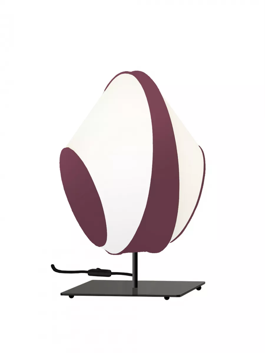 Lampe 54 Moyen Reef - Blanc et Bordeaux - Designheure