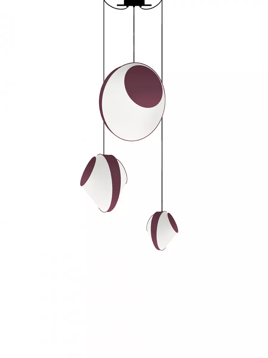 Chandelier 3 Mixed Reef - White and Red wine - Designheure