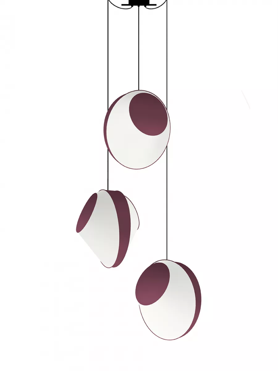 Chandelier 3 Grand Reef - White and Red wine - Designheure