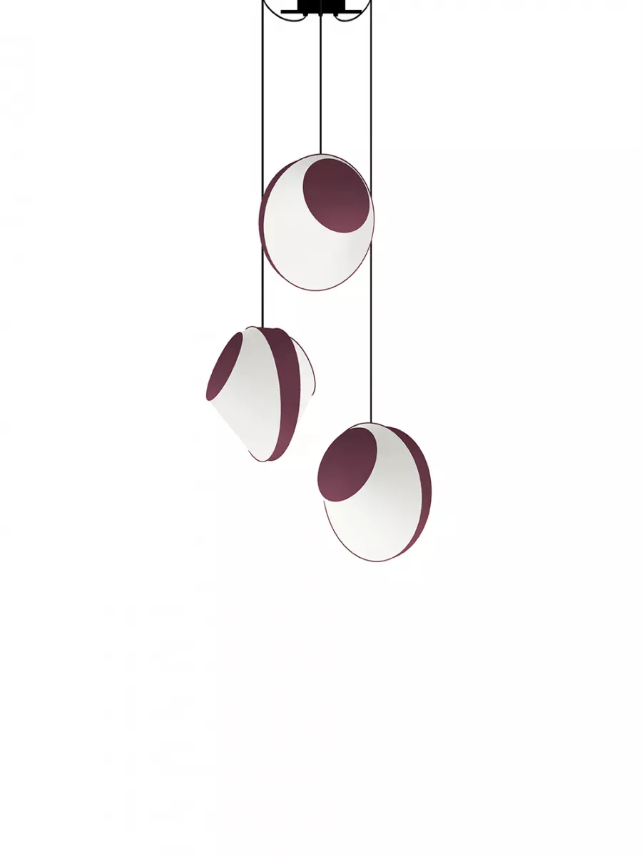 Chandelier 3 Moyen Reef - White and Red wine - Designheure