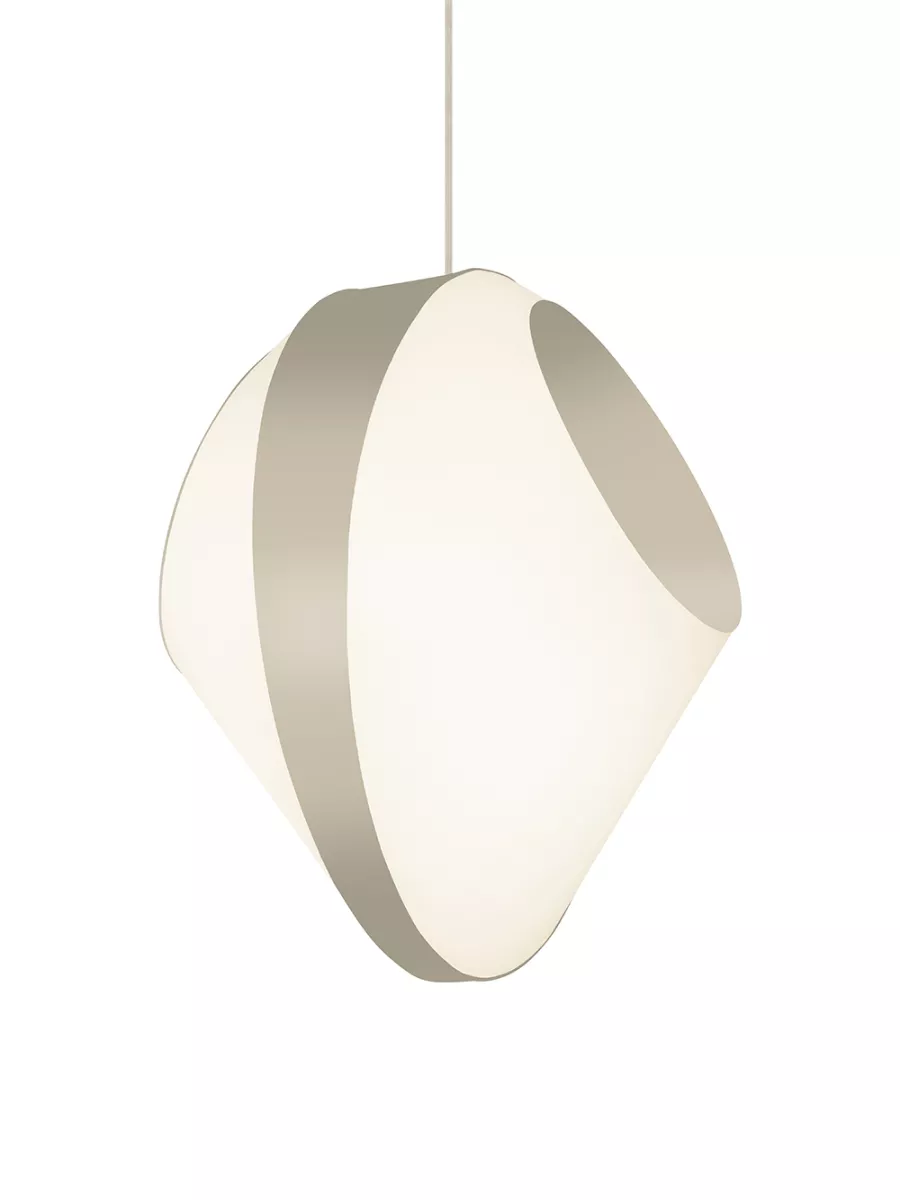 Suspension Grand Reef - Blanc et Beige satiné - Designheure