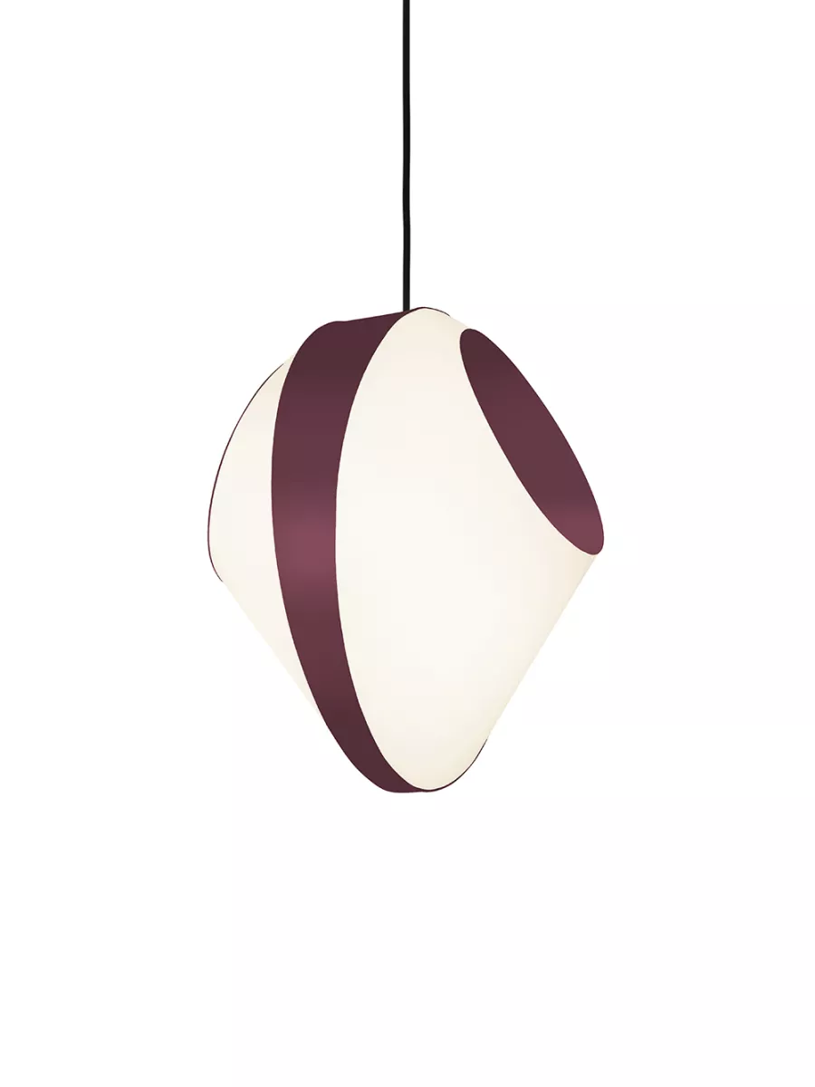 Suspension Moyen Reef - Blanc et Bordeaux - Designheure