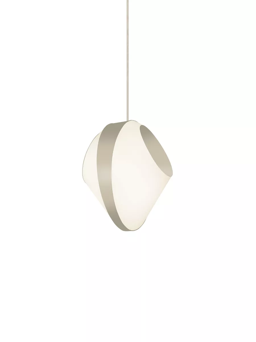 Pendant light Petit Reef - White and Beige satin - Designheure